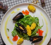 małże z kremem warzywnym przepis Włoska Akademia Kulinarna